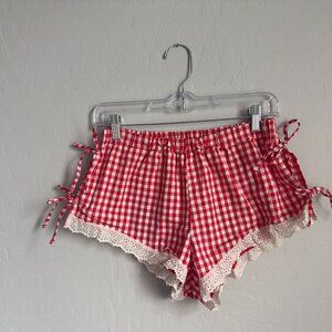 Red and White gingham shorts